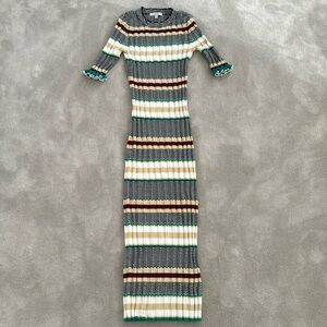 Joie multicolor striped midi dress, size XS